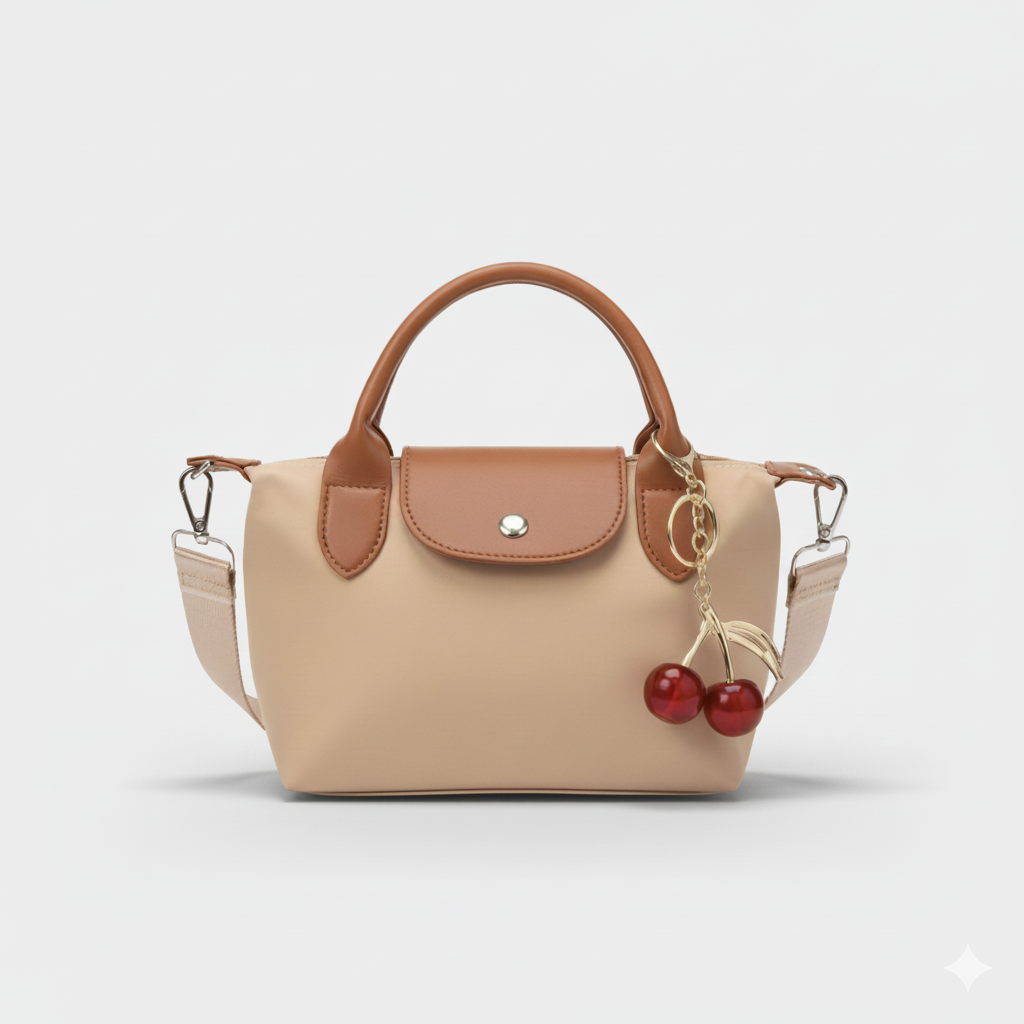 The Essential Mini - Brown (With Cherry Charm)